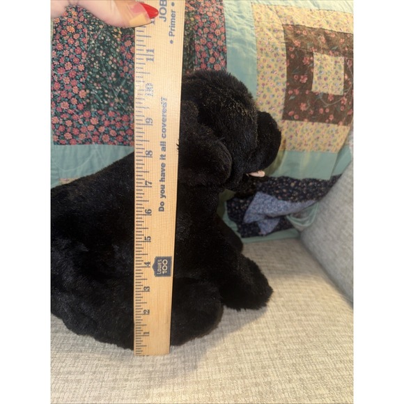 Build A Bear 12" Stuffed Animal Black Lab Retriever Puppy Dog Plush No Sound - Picture 7 of 8